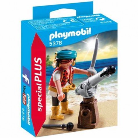 Playmobil Piraat met bronzen scheepskanon