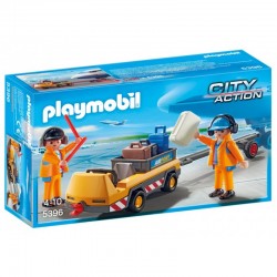 Playmobil Luchtverkeersleiders met bagagetransport