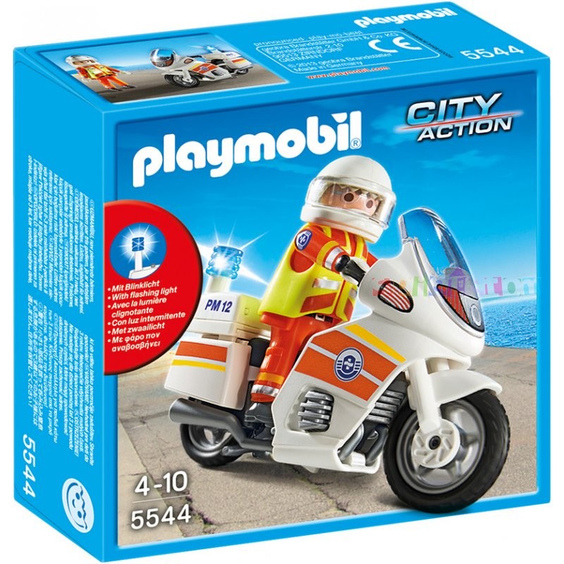 Gedeeltelijk open haard Intentie Playmobil Ambulance op motor met zwaailicht - 5544. Bestel bij Zepper