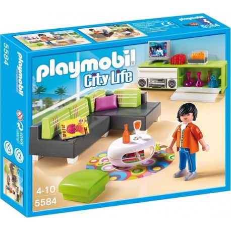 Absoluut Grondwet Uitpakken Playmobil Woonkamer - 5584. Goedkoop bij Speelgoed van Zepper