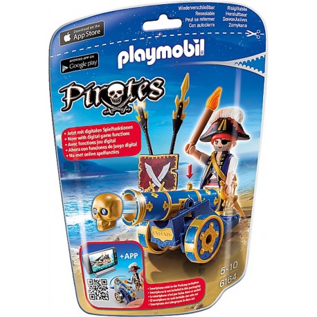 PLAYMOBIL Pirates Officier met blauw kanon