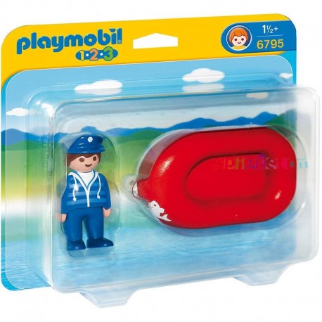 Playmobil 123 Zeeman met rubberboot