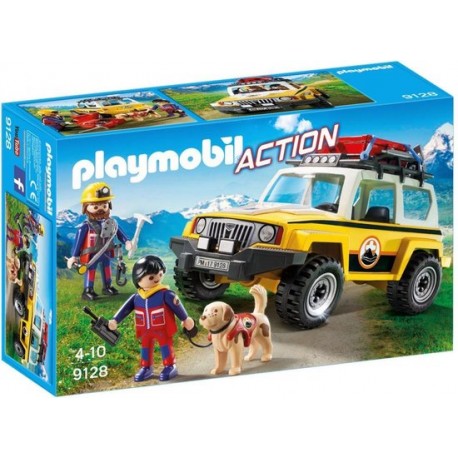 PLAYMOBIL Reddingswerkers met terreinwagen