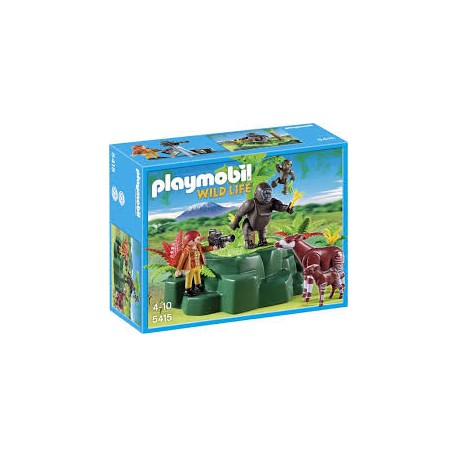Playmobil Wildlife Gorilla's en Okapi's