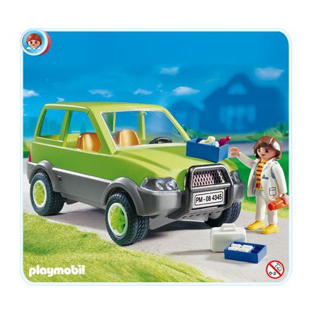 Panorama element Uitdrukkelijk PLAYMOBIL dierenarts met terreinwagen - Speelgoed van Zepper